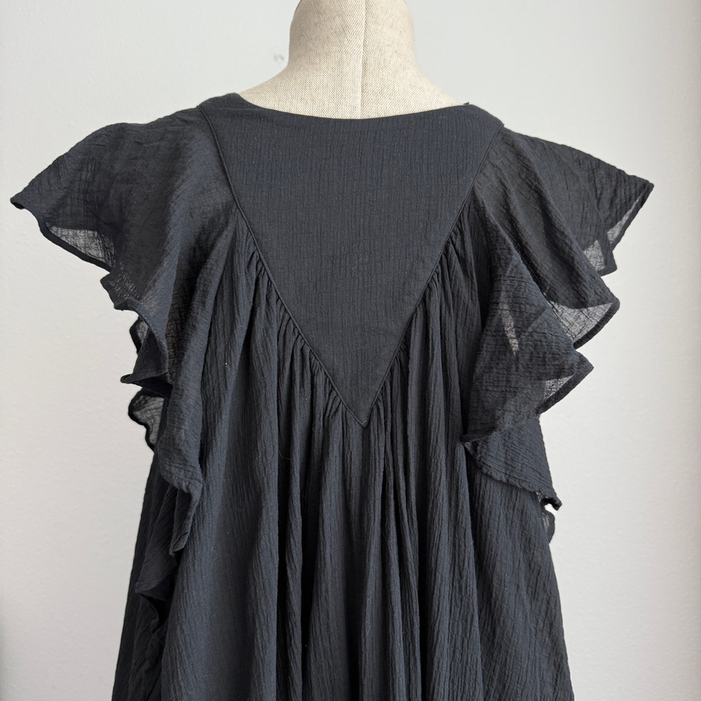 COS Ruffled Cap-Sleeve Dress in Black - Picture 7 of 11